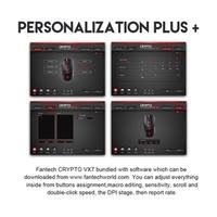 Mouse Gamer com Fio Fantech Crypto VX7, 8000 DPI 6 botões, Preto - Crypto VX7 B