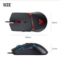 Mouse Gamer com Fio Fantech Crypto VX7, 8000 DPI 6 botões, Preto - Crypto VX7 B