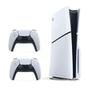 Console Sony PlayStation 5 Slim, Branco com 2 Controles Sony DualSense PS5 Sem Fio, Branco e 2 Jogos