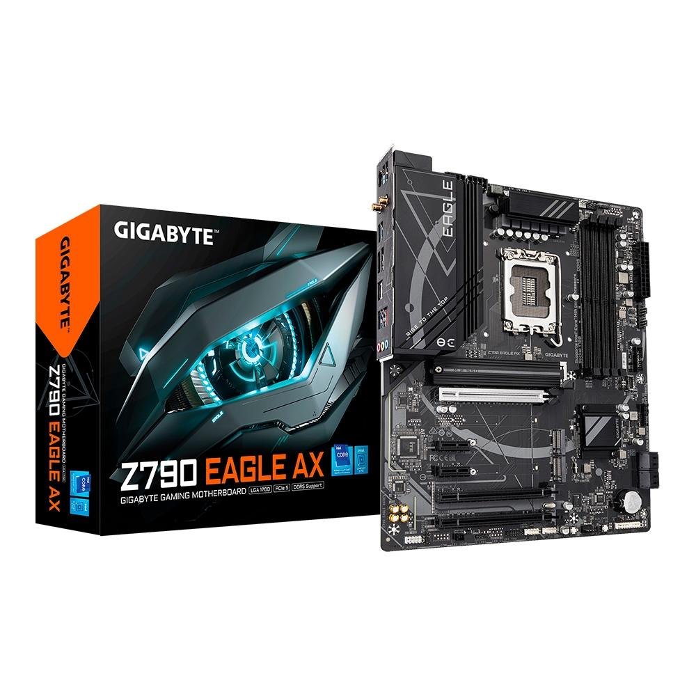 Placa-Mãe Gigabyte Z790 EAGLE AX, Intel, ATX, DDR5, Wi-Fi, Bluetooth, Preto - Z790 EAGLE AX 4