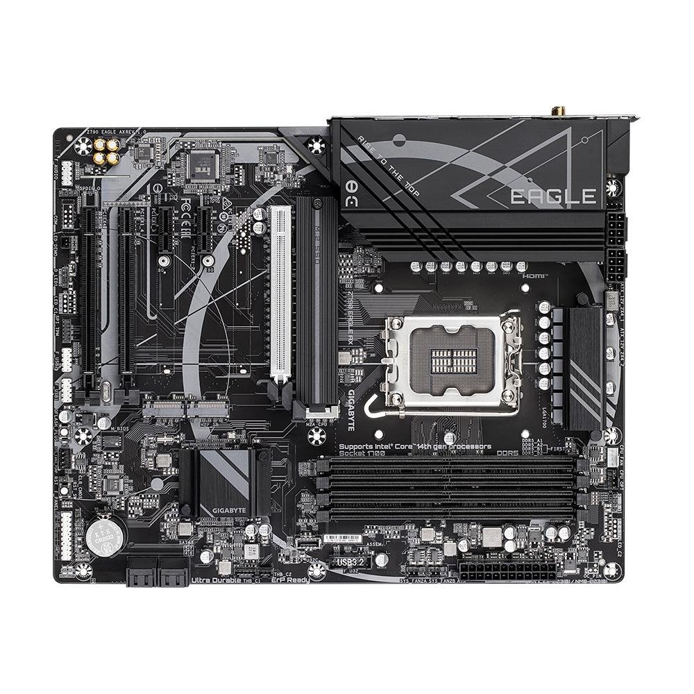 Placa-Mãe Gigabyte Z790 EAGLE AX, Intel, ATX, DDR5, Wi-Fi, Bluetooth, Preto - Z790 EAGLE AX Placa-Mãe Gigabyte Z790 EAGLE AX, Intel, ATX, DDR5, Wi-Fi, Bluetooth, Preto - Z790 EAGLE AX