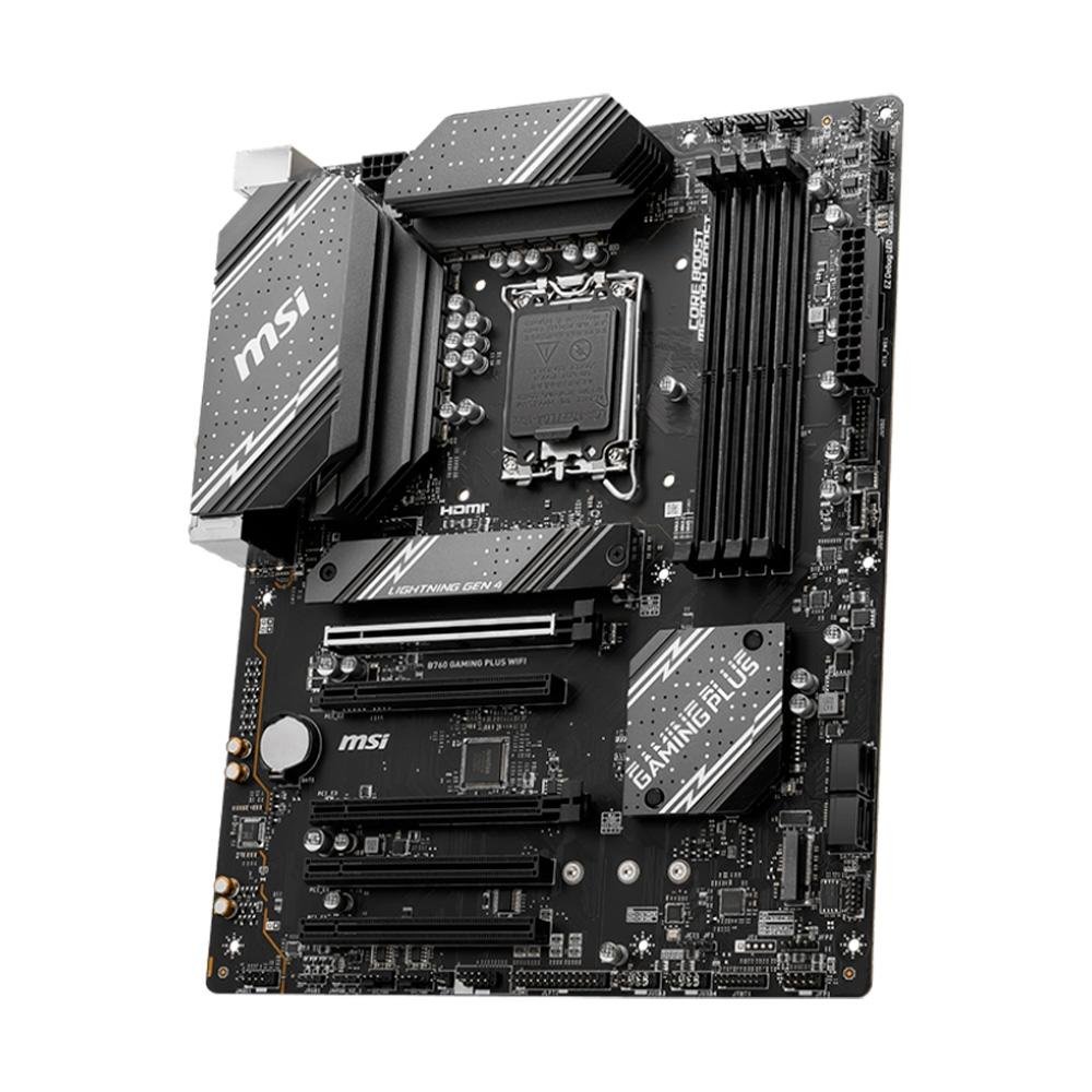 WiFi, Plus Gaming B760 Placa-mãe MSI 開封済み未使用 WIFI PLUS GAMING B760 MSI ATX processadores Suporta - マザーボード