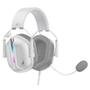 Headset Gamer Rise Mode G1 Special Edition White, Driver 50mm, Led Rainbow, USB e P3 3.5mm, Branco - RM-HS-G1SE-W