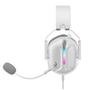Headset Gamer Rise Mode G1 Special Edition White, Driver 50mm, Led Rainbow, USB e P3 3.5mm, Branco - RM-HS-G1SE-W