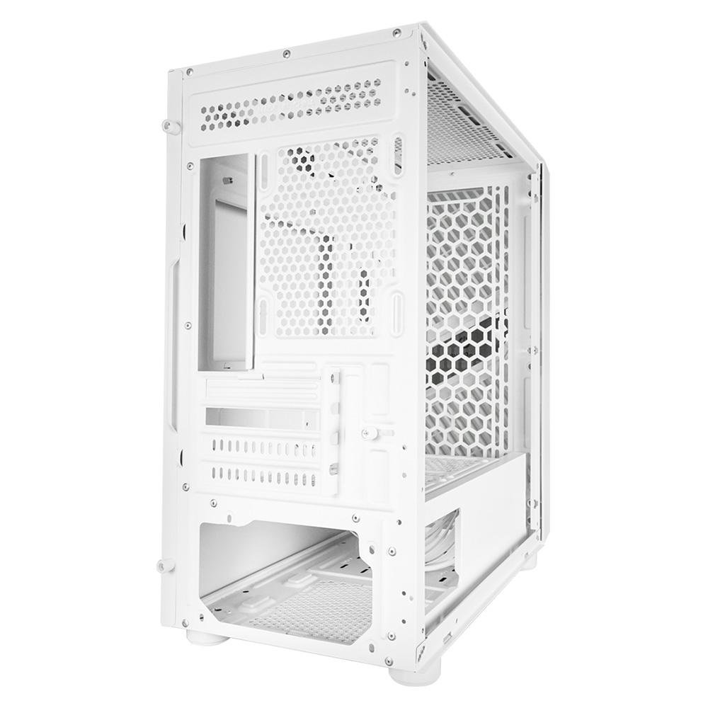 Gabinete Gamer ONE POWER ( Balão.info), Mid Tower, M-ATX, Lateral em Vidro Temperado, Sem FANs, Branco - CC-201W - view 8