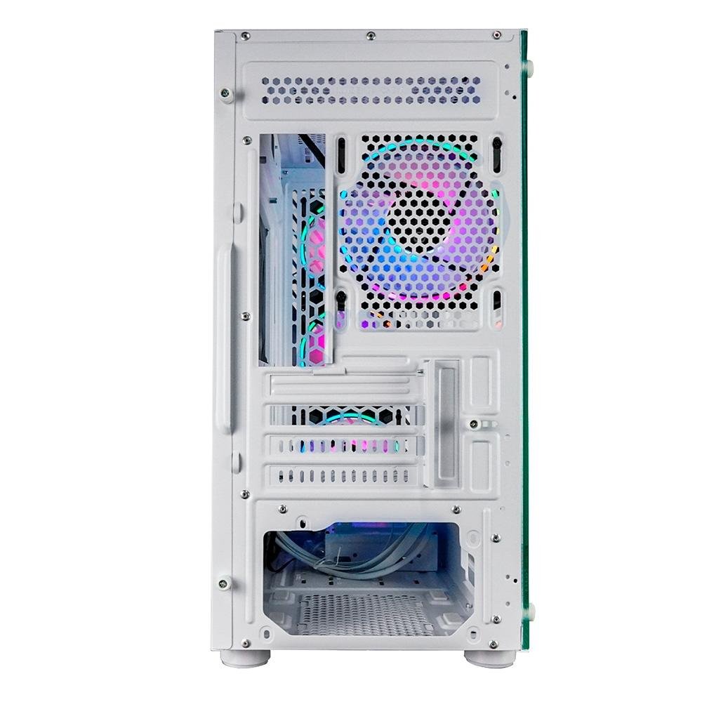 Gabinete Gamer ONE POWER ( Balão.info), Mid Tower, M-ATX, Lateral em Vidro Temperado, Sem FANs, Branco - CC-201W - view 9