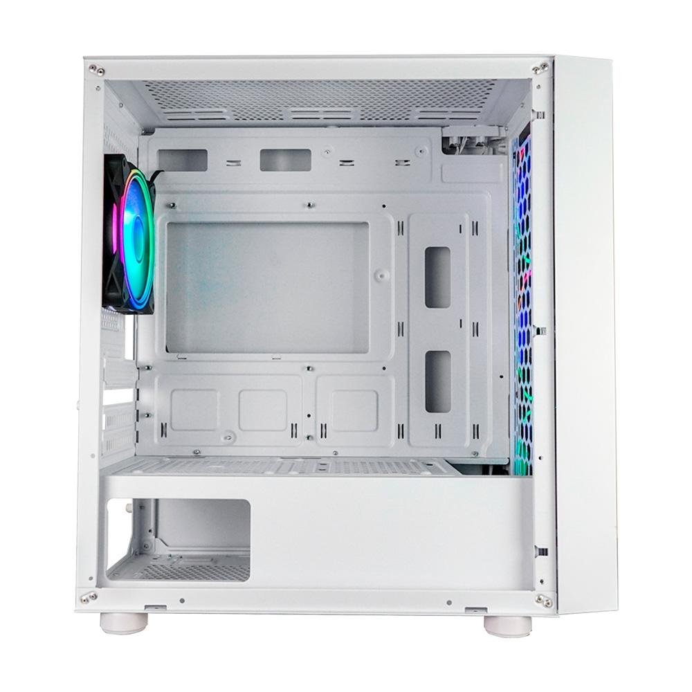 Gabinete Gamer ONE POWER ( Balão.info), Mid Tower, M-ATX, Lateral em Vidro Temperado, Sem FANs, Branco - CC-201W - view 5