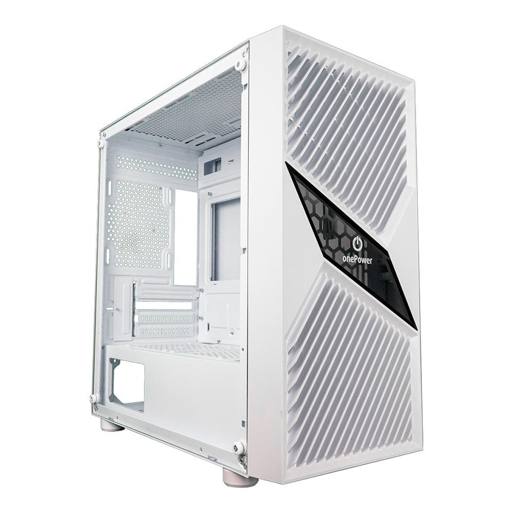 Gabinete Gamer ONE POWER ( Balão.info), Mid Tower, M-ATX, Lateral em Vidro Temperado, Sem FANs, Branco - CC-201W - view 3