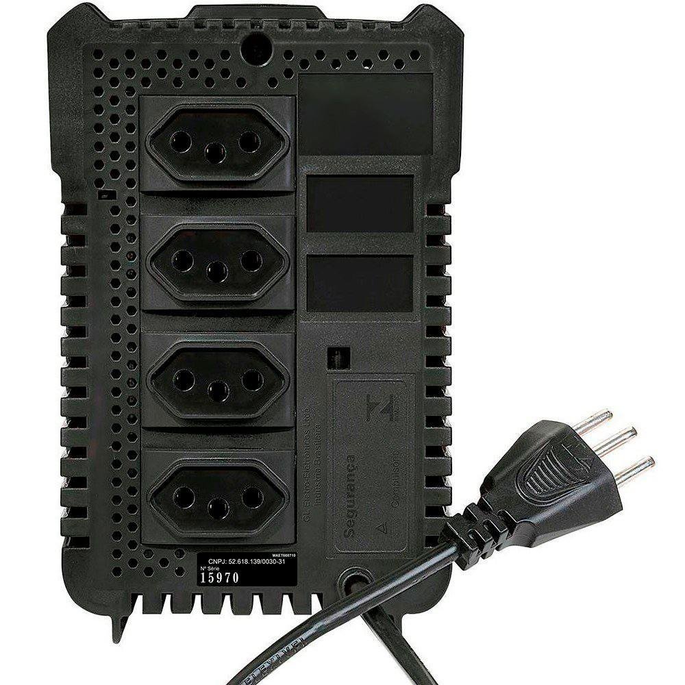 Estabilizador SMS Revolution Speedy 300VA, Entrada e Saída de 115V, 4 Tomadas - USP300S - 16520 - view 2