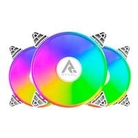 Kit Com 3 Ventoinhas Ryvel Snowy, 3x 120mm, Led ARGB, Branco - RY-FN-SW-WT 2
