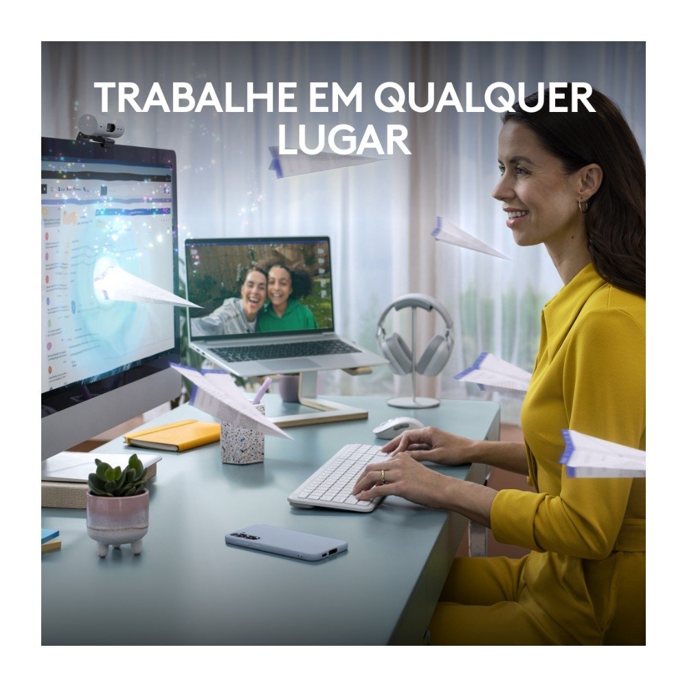 Teclado sem fio Logitech Signature Slim K950 Com Conexão Bluetooth ou Receptor USB Logi Bolt Incluso e Layout US INTL, Branco - 920-012601 - view 2