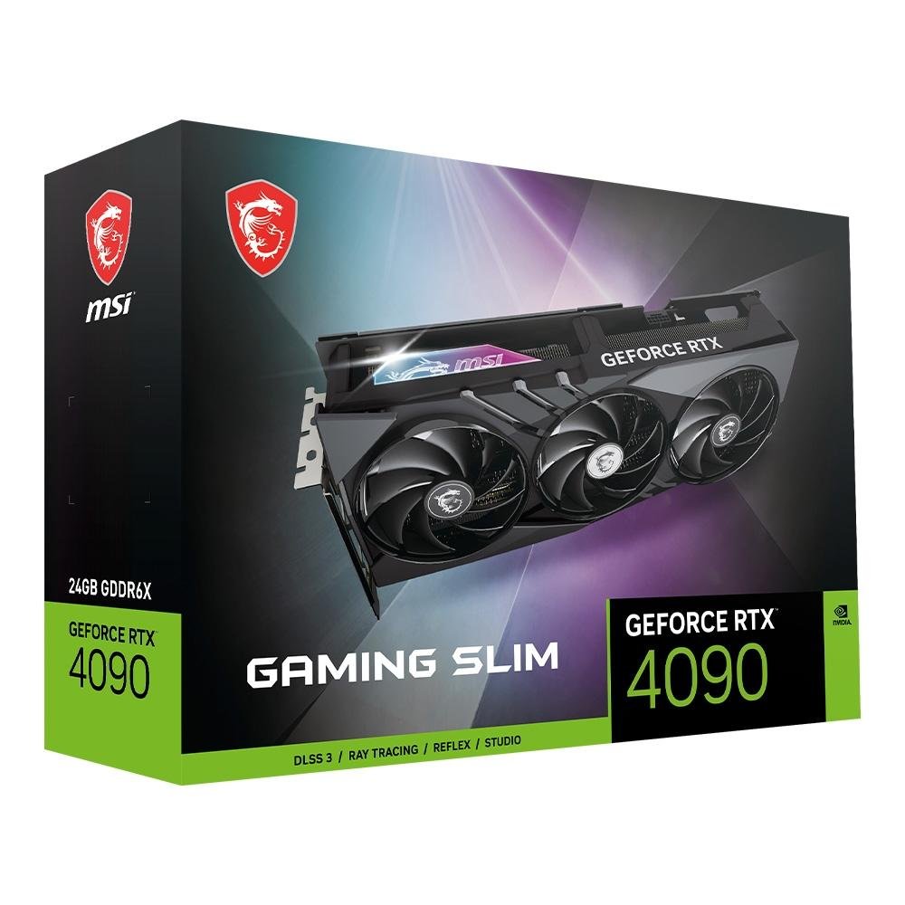 岩田 MSI GeForce RTX 4090 Gaming Placa de Vídeo RTX 4090 Gaming Slim | KaBuM!