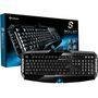 Teclado Sharkoon Gamer Multimídia Skiller Preto e Azul