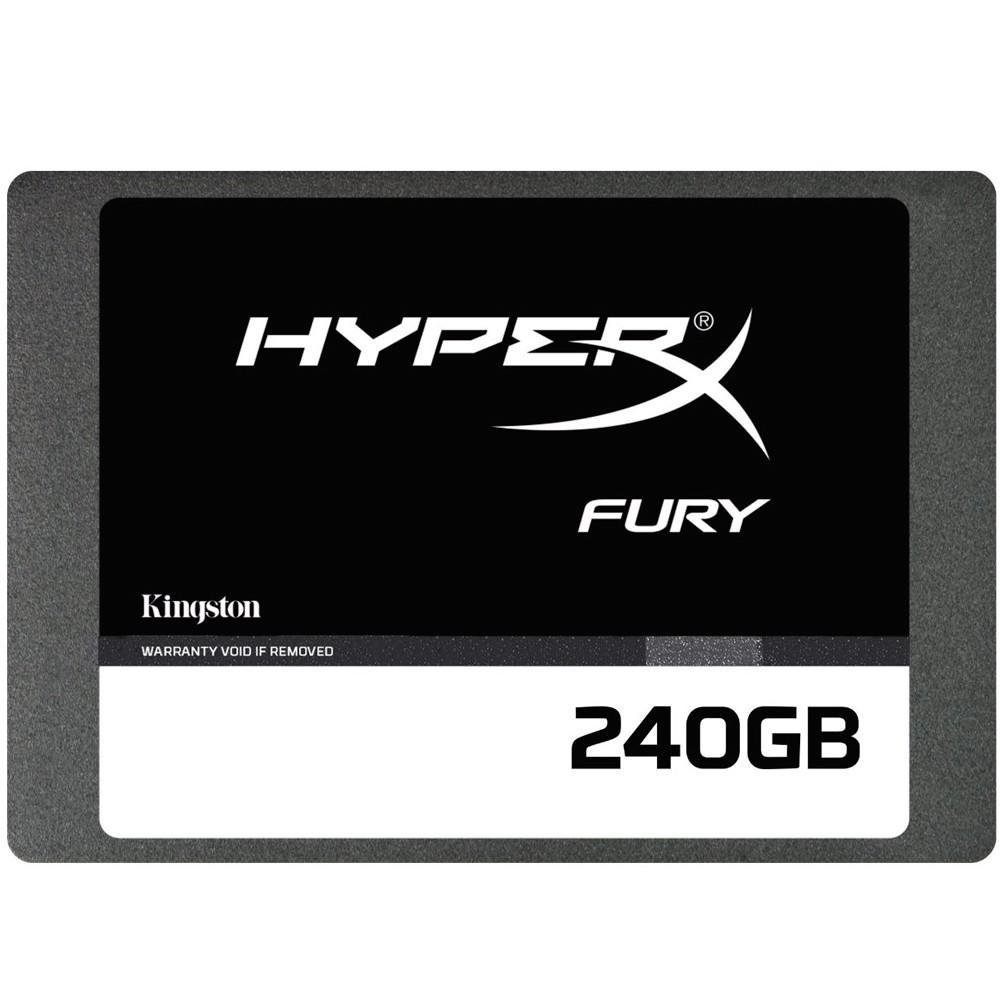 Imagem 3 de 3 do produto SSD Kingston HyperX Fury 2.5´ 240GB SATA III 6Gb/s Leituras: 500MB/s e Gravações: 500MB/s - SHFS37A/240G