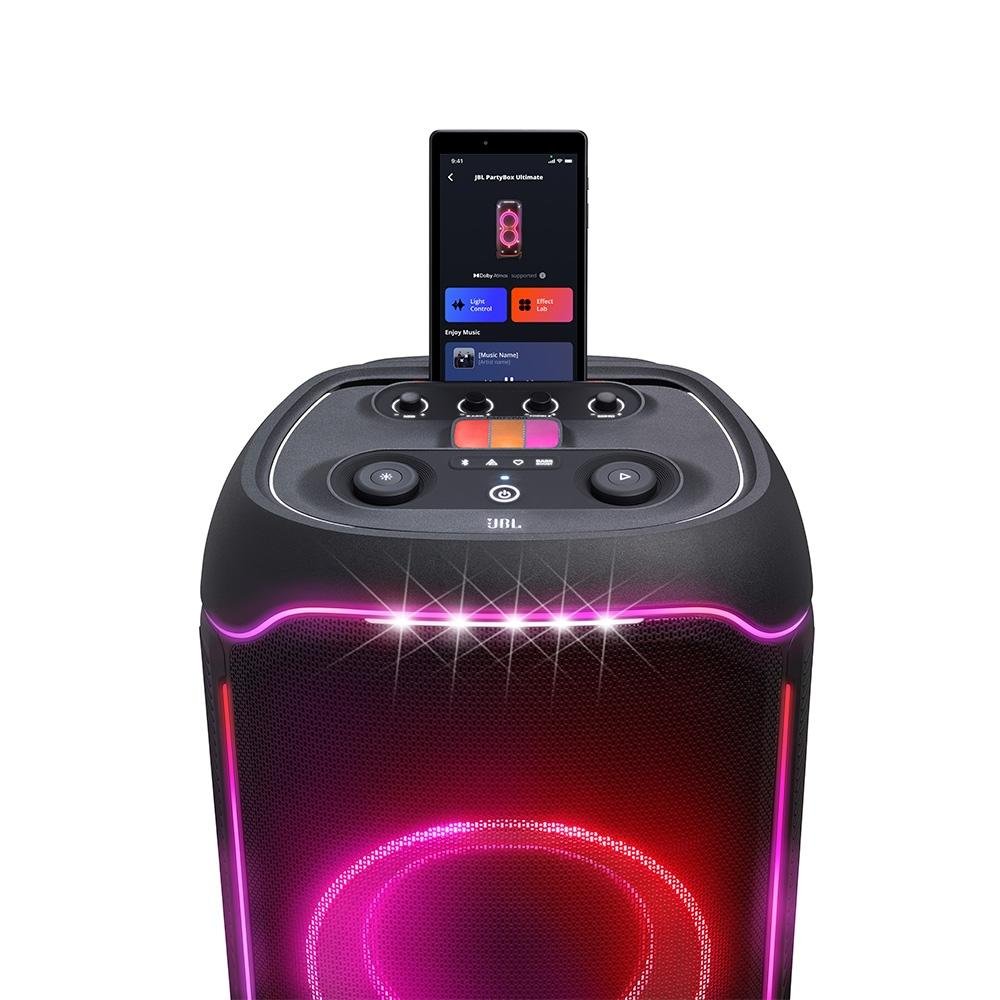 Caixa de Som Torre JBL PartyBox Ultimate, Bluetooth, LED, 1100W, IPX4, Dolby Atmos, Preto - JBLPARTYBOXULTBR - view 3