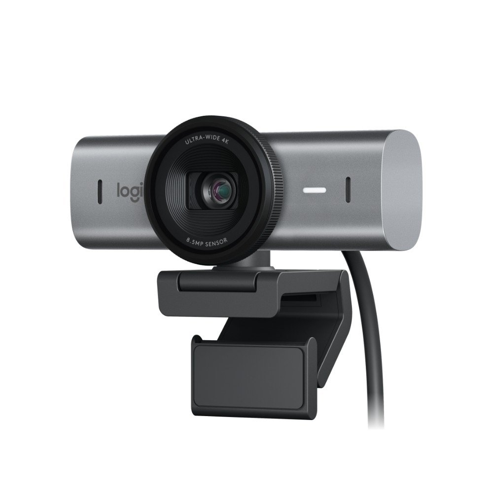 Webcam Ultra HD 4K ( Balão.info) MX Brio Com Microfones com Redução de Ruído, Protetor de Privacidade e Conexão USB-C, Grafite - 960-( Balão.info - view 2
