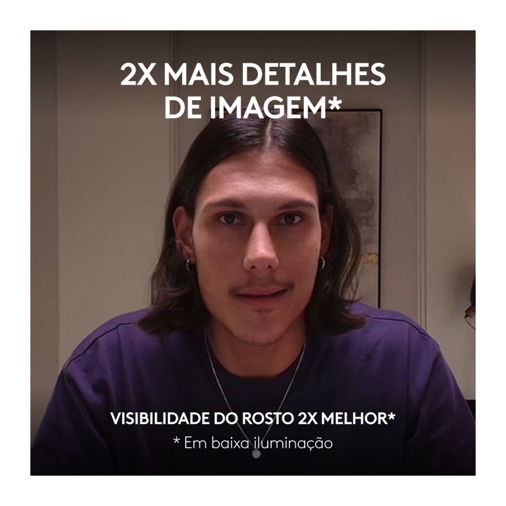 Webcam Ultra HD 4K ( Balão.info) MX Brio Com Microfones com Redução de Ruído, Protetor de Privacidade e Conexão USB-C, Grafite - 960-( Balão.info - view 4