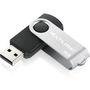 Pen Drive 8GB Multi Twist, USB 2.0, Preto e Prata - PD587