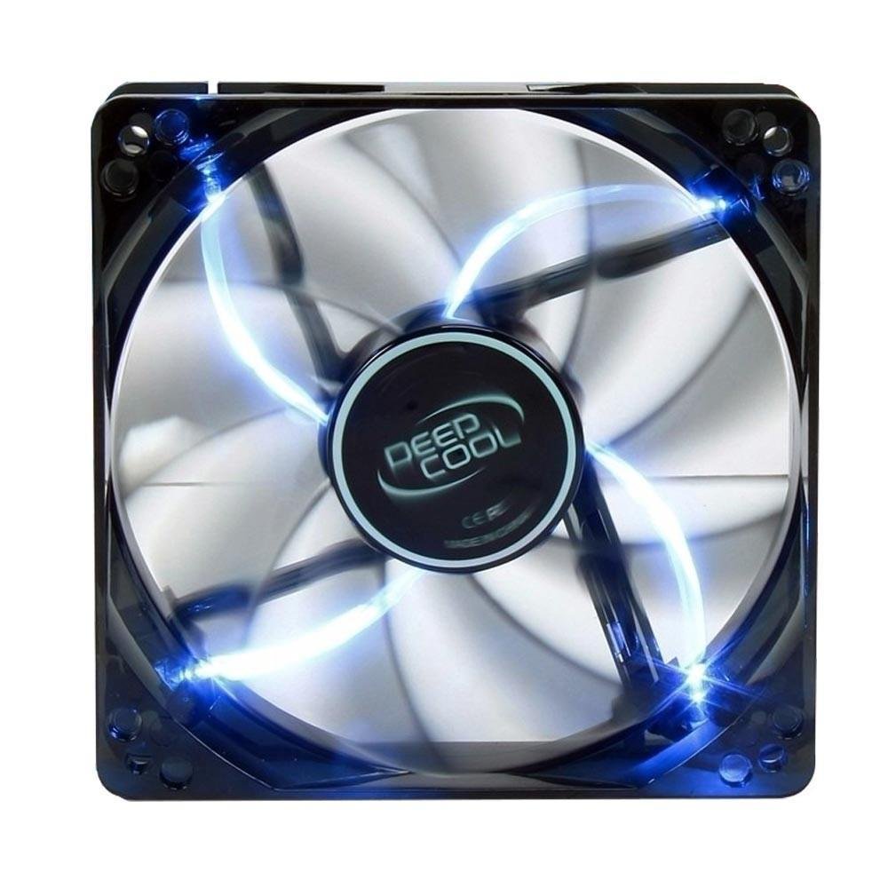 Imagem 4 de 4 do produto Cooler FAN DeepCool Wind Blade 120 12x12cm Super Silent Big Airflow Blue LED DP-FLED-WB120