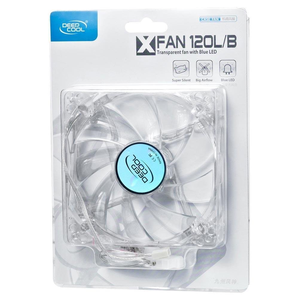 Cooler FAN DeepCool 12x12cm Super Silent Big Airflow Red LED XFAN120L/R