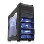 Gabinete Gamer PCYES mid-tower Rhino com 3 fans LED Azul Lateral em acrílico – RHINOPTOAZ3FCA