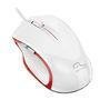 Mouse Gamer Multilaser Laser 2400DPI, USB, 6 Botões, Branco/ Vermelho - MO202