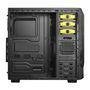 Gabinete Gamer PCYES Mid-Tower Java Amarelo com 2 FANs LED Amarelo Lateral em Acrílico - JAVAPTOAM2FCA