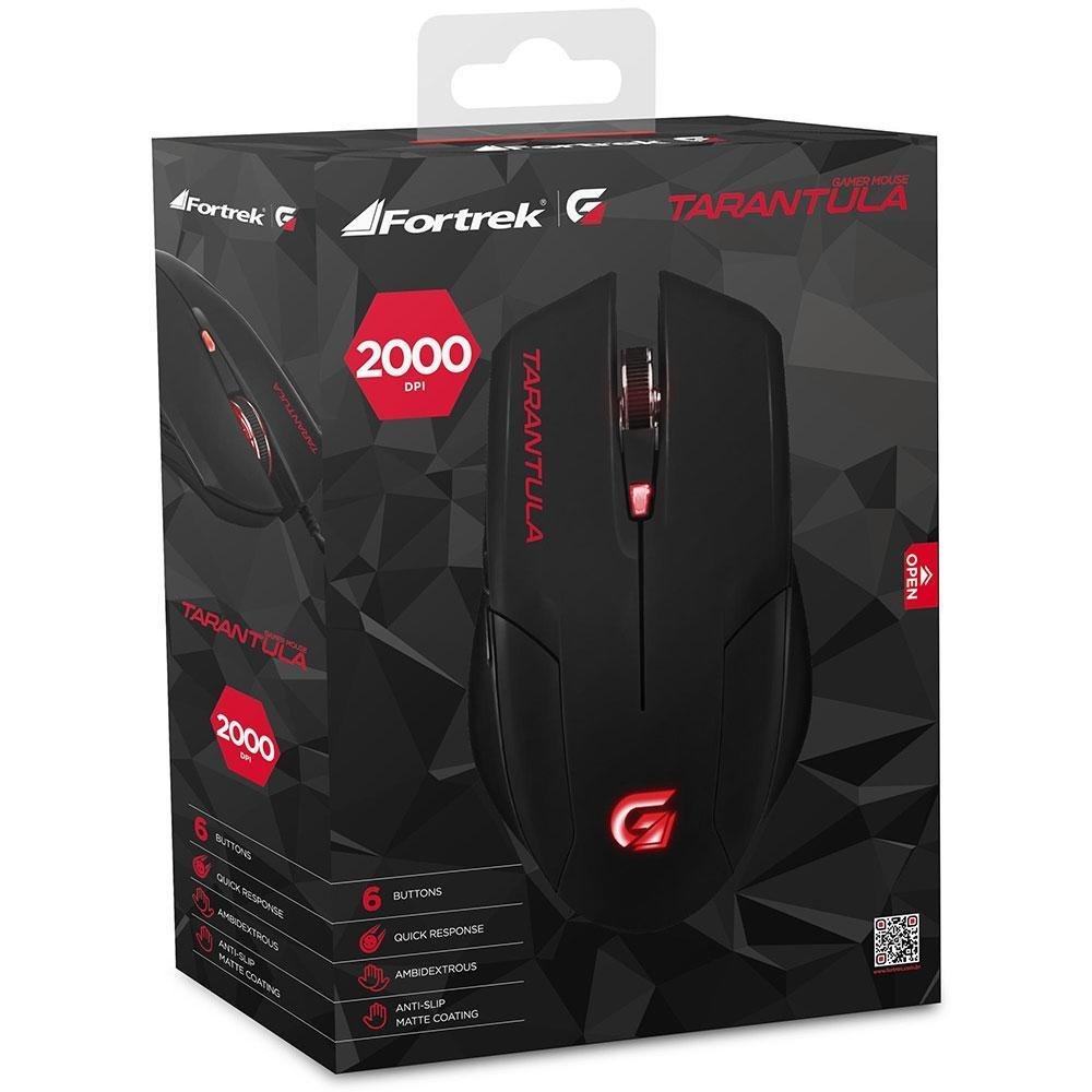 Imagem 7 de 7 do produto Mouse Gamer Fortrek Óptico USB Tarantula OM702 54623