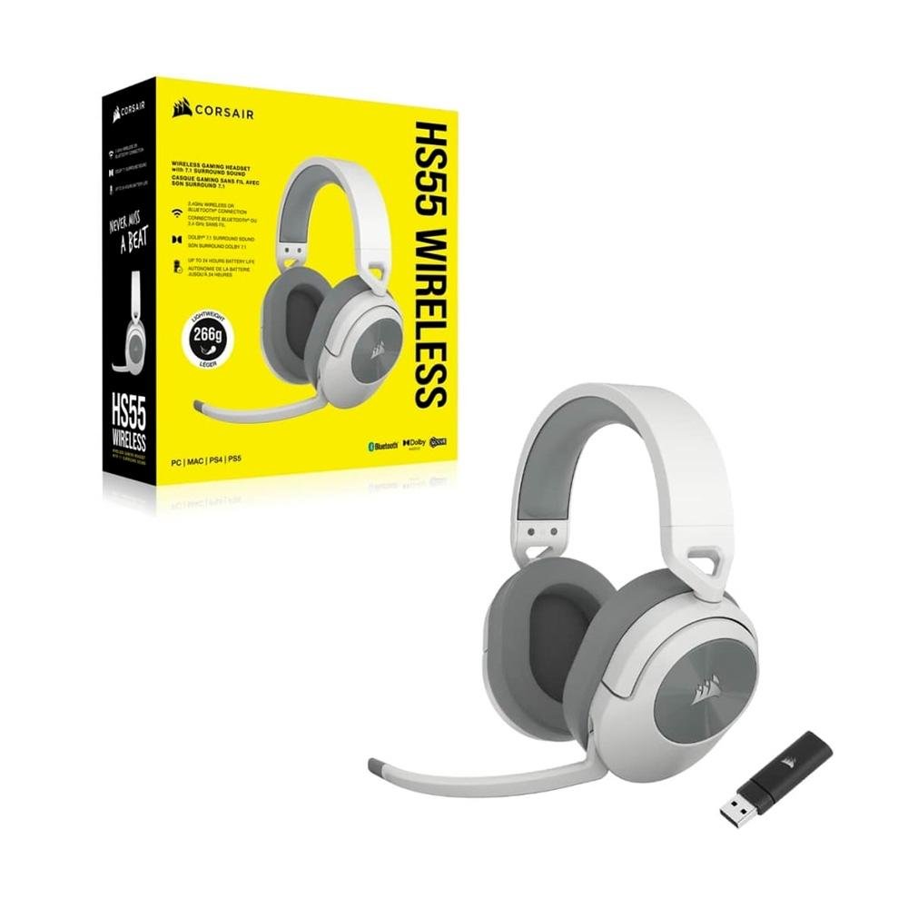 Headset Gamer Sem Fio ( Balão.info), 7.1 Surround, Driver 50mm, Wireless, Branco - CA-( Balão.info)-NA - foto 5