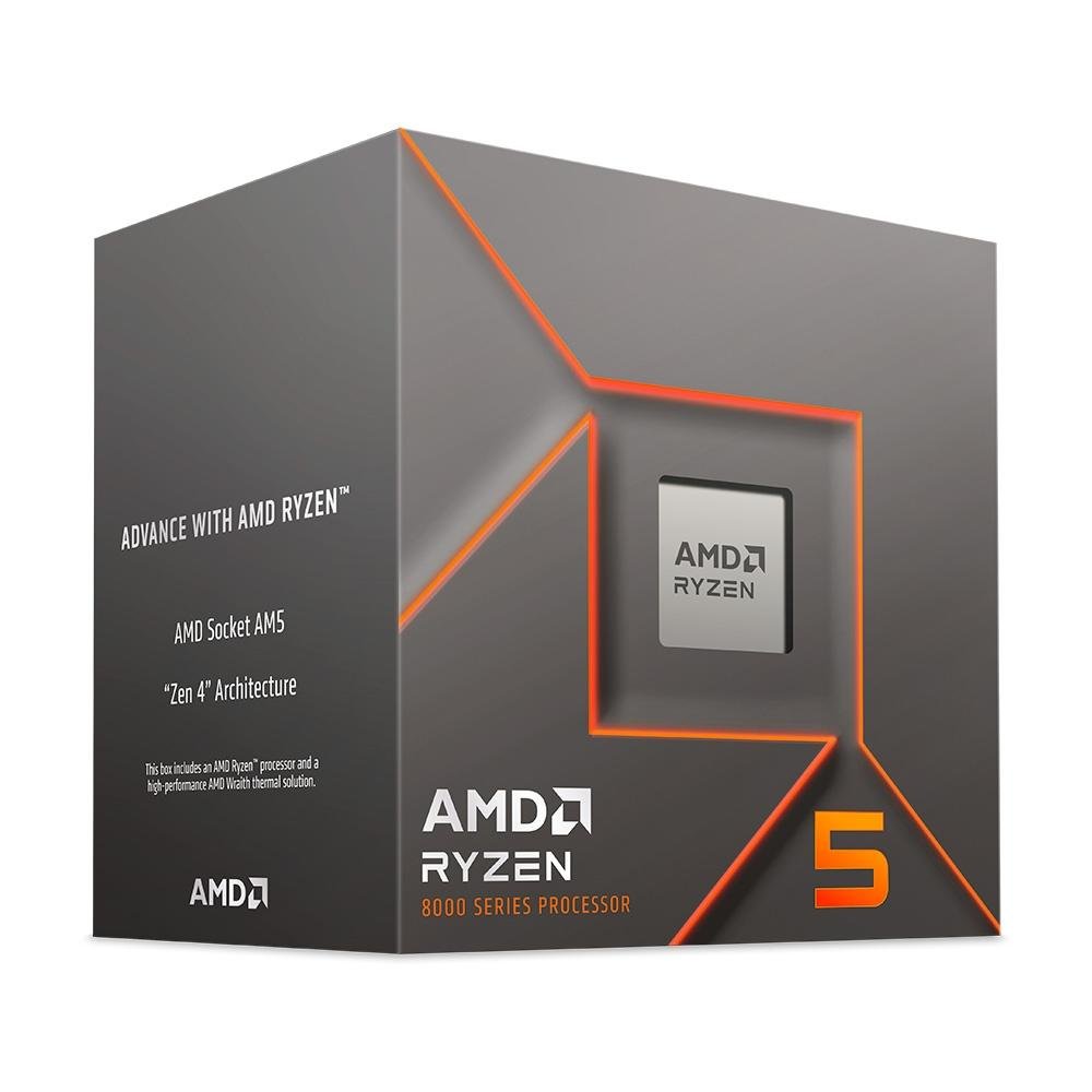 Processador AMD Ryzen 5 8400F, 4.2 GHz (4.7 GHz Max Turbo), Cache 22MB, AM5, 6 Núcleos, 12 Threads - 100-100001591BOX - view 2