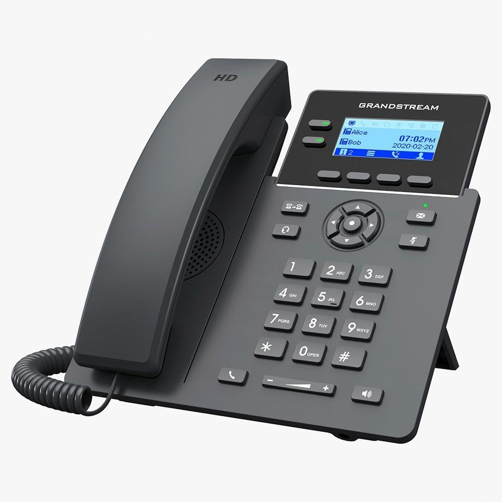 Telefone IP Grandstream 4 linhas, 2 portas de rede 10/100 e POE, Visor LCD, Preto - GRP2602P - view 3