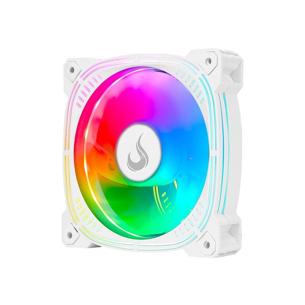 Ventoinha Rise Mode Aura Frost Pro, 120mm, ARGB, Branco - RM-AU-ARGB-W