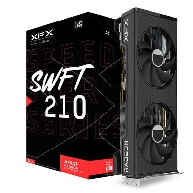  RX 7600 XT XFX Speedster SWFT 210 AMD Radeon, 16GB GDDR6, Dual Fan, AMD Freesync