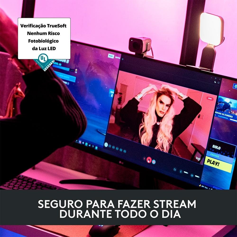 Iluminação de LED Premium Logitech G Litra Glow com Tecnologia TrueSoft, Braço Ajustável e Controle por App, para PC/Mac, Preto- 946-000031 Iluminação de LED Premium Logitech G Litra Glow com Tecnologia TrueSoft, Braço Ajustável e Controle por App, para PC/Mac, Preto- 946-000031