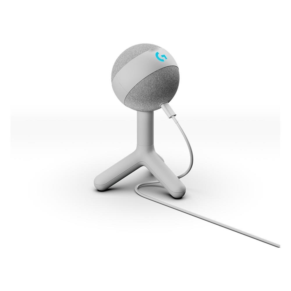 Microfone Gamer Logitech G Yeti Orb com RGB LIGHTSYNC, USB Plug and Play para Gravação de Conteúdo e Streaming, Branco - 988-000557 - view 10