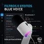 Microfone Condensador Gamer Logitech G Yeti GX com RGB LIGHTSYNC, USB Plug and Play para Gravação de Conteúdo e Streaming,Branco- 988-000575