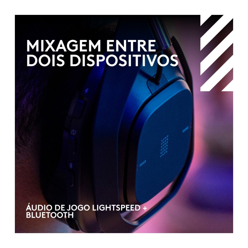 Imagem 8 de 11 do produto Headset Gamer Sem Fio Astro Gaming A50 X LIGHTSPEED + Base Station, Bluetooth, HDMI 2.1 Passthru, para Xbox e PS, Preto- 939-002126
