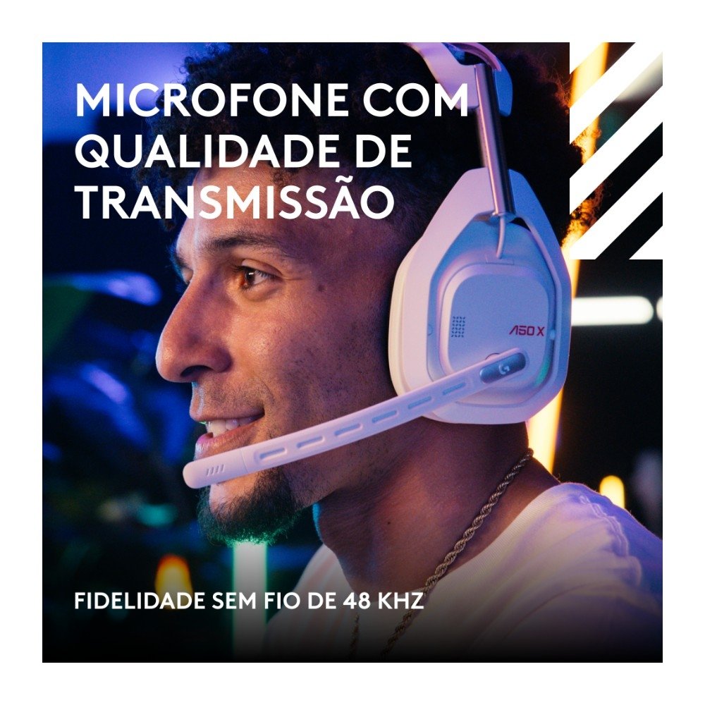 Headset Gamer Sem Fio Astro Gaming A50 X LIGHTSPEED + Base Station, Bluetooth, HDMI 2.1 Passthru, para Xbox e PS, Branco- 939-002132