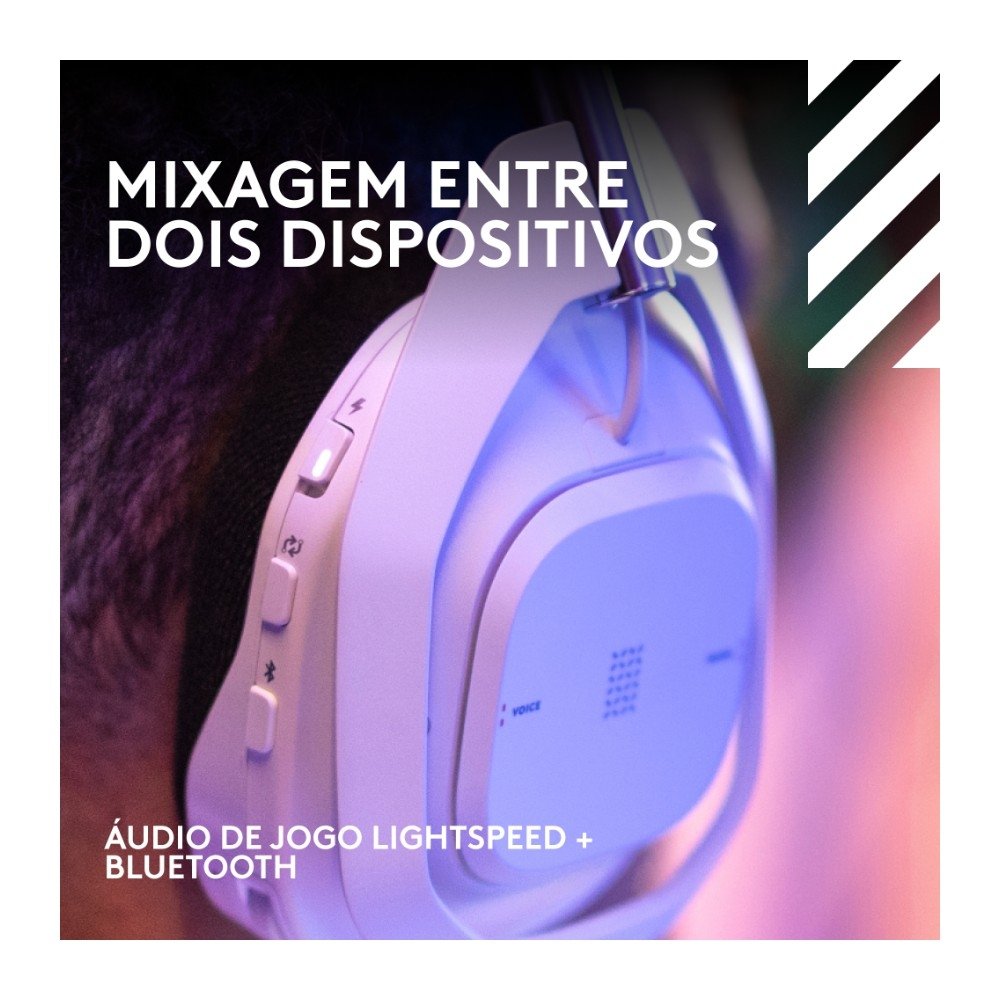 Imagem 8 de 11 do produto Headset Gamer Sem Fio Astro Gaming A50 X LIGHTSPEED + Base Station, Bluetooth, HDMI 2.1 Passthru, para Xbox e PS, Branco- 939-002132