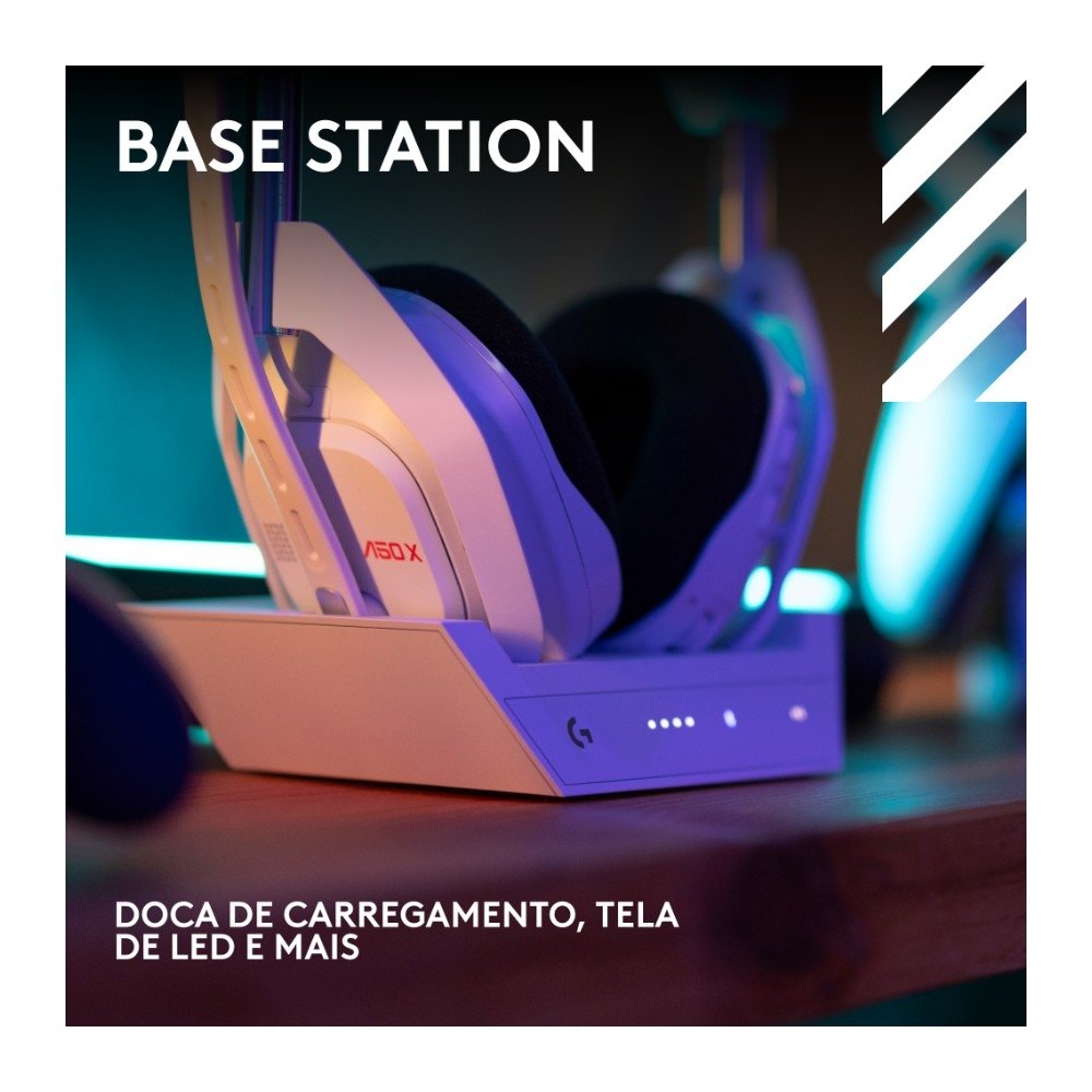 Imagem 11 de 11 do produto Headset Gamer Sem Fio Astro Gaming A50 X LIGHTSPEED + Base Station, Bluetooth, HDMI 2.1 Passthru, para Xbox e PS, Branco- 939-002132