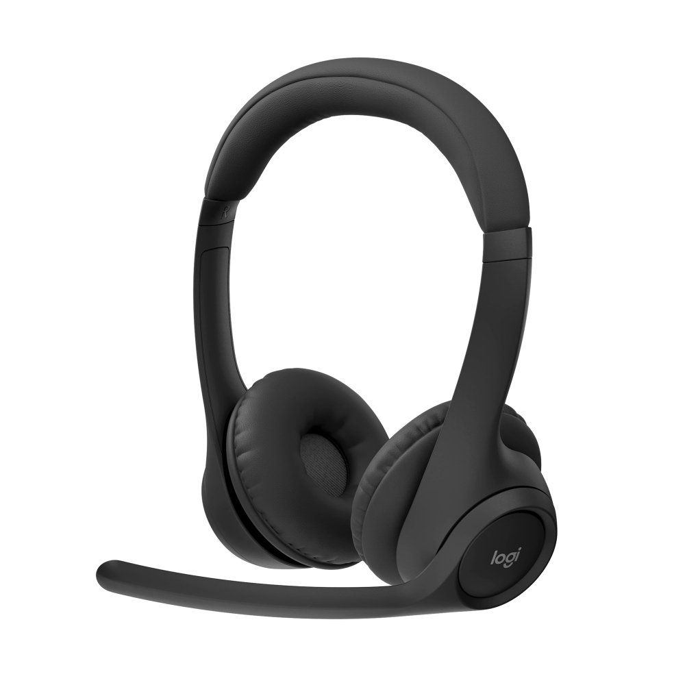 Headset Sem Fio Logitech Zone 300 Com Microfone com Cancelamento de Ruído, Conexão Bluetooth, Bateria Recarregável via USB-C, Grafite - 981-001406