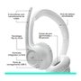 Headset Sem Fio Logitech Zone 300 Com Microfone com Cancelamento de Ruído, Conexão Bluetooth, Bateria Recarregável via USB-C, Branco- 981-001416