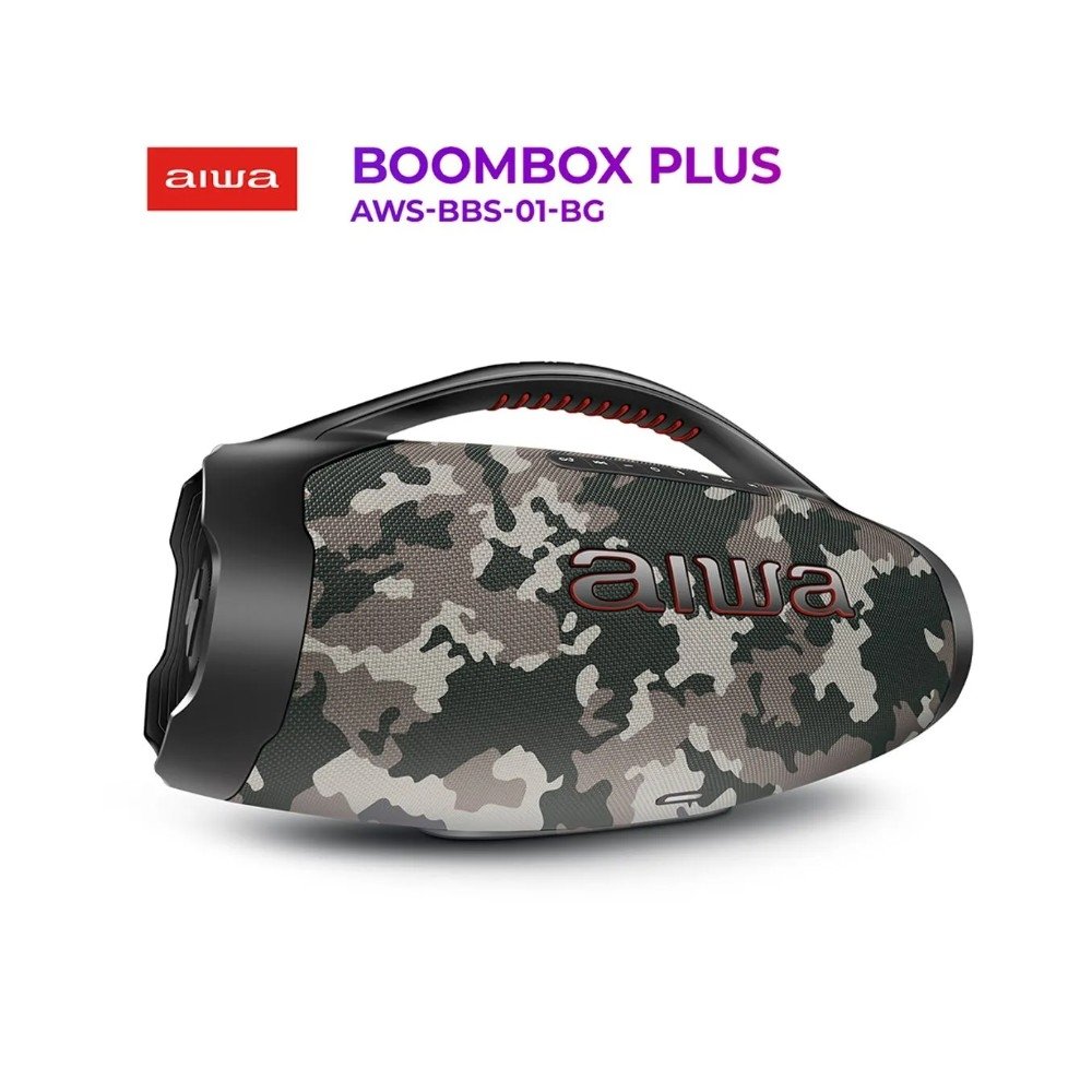 Caixa de Som Aiwa Boombox Plus BBS-01-GR, Bluetooth, 200W RMS, IP66, 30 Horas de Bateria, Verde - 4487-01 - view 3