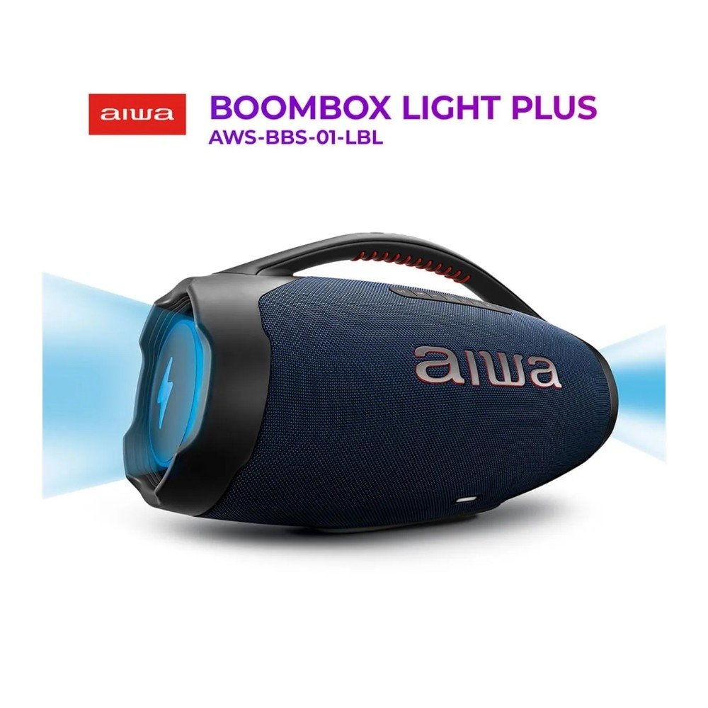 Caixa de Som Aiwa Boombox Plus BBS-01-LBL, Bluetooth, RGB, 200W RMS, IP66, 30 Horas de Bateria, preto - 9531-01 - view 2