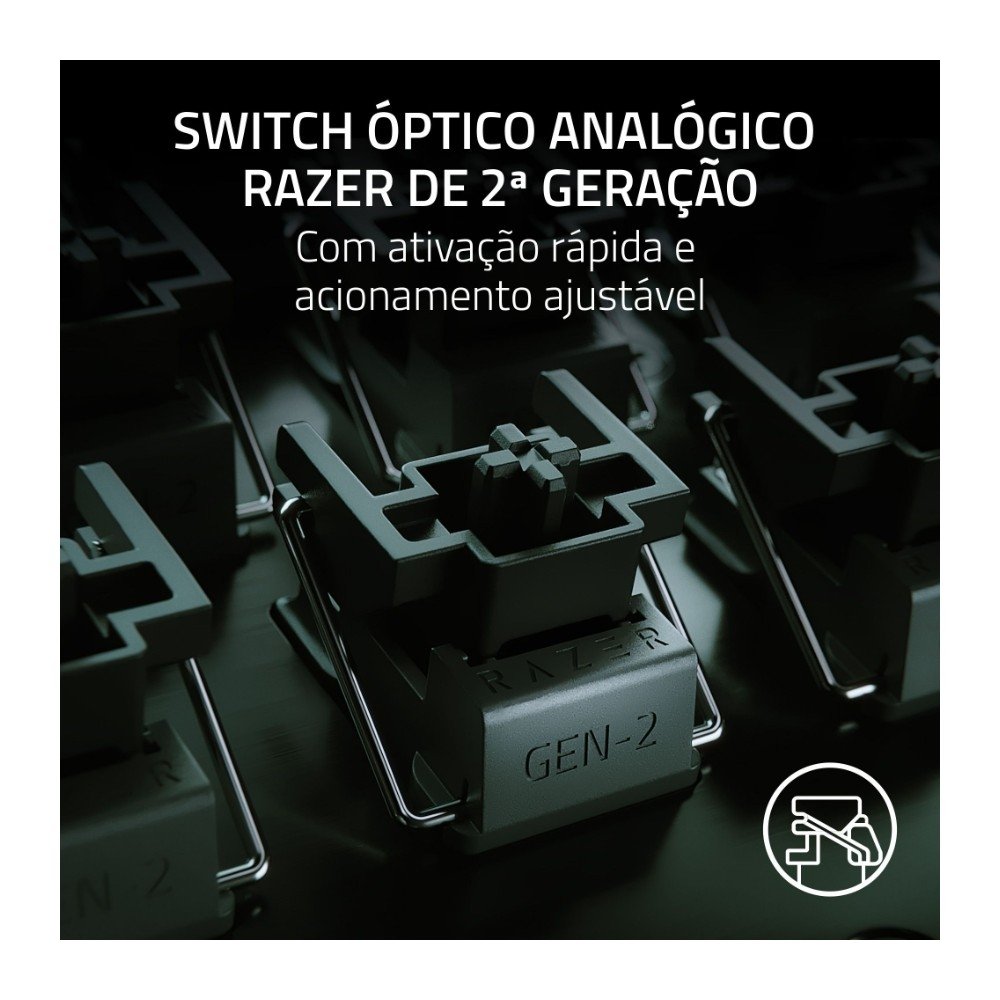 Teclado Gamer ( Balão.info) V3 Pro TKL, Switch óptico Analógico, ( Balão.info) Snap Tap, Keycaps PBT, Layout US, Preto - RZ03-( Balão.info - foto 2