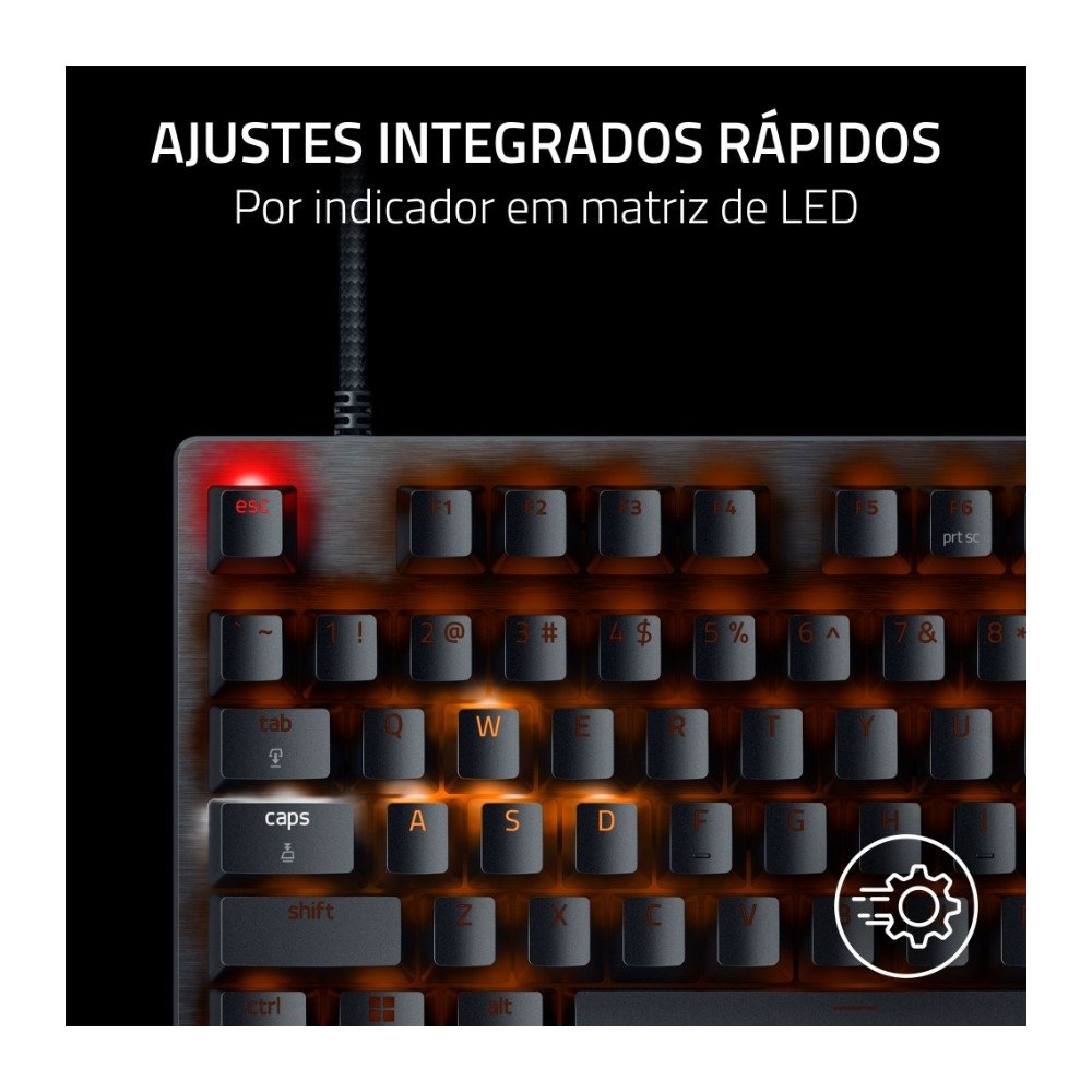 Teclado Gamer ( Balão.info) V3 Pro TKL, Switch óptico Analógico, ( Balão.info) Snap Tap, Keycaps PBT, Layout US, Preto - RZ03-( Balão.info - foto 3