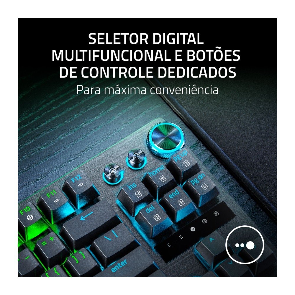 Teclado Gamer ( Balão.info) V3 Pro TKL, Switch óptico Analógico, ( Balão.info) Snap Tap, Keycaps PBT, Layout US, Preto - RZ03-( Balão.info - foto 4