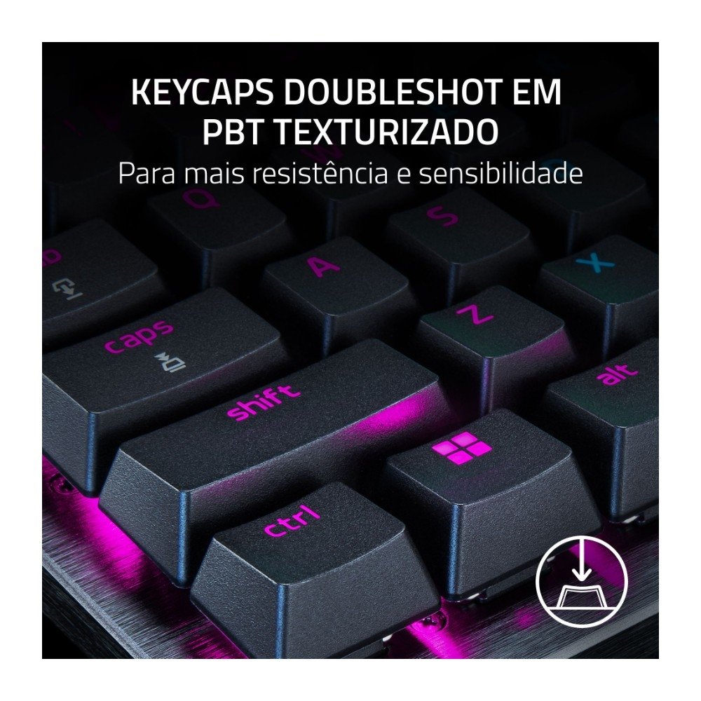 Teclado Gamer ( Balão.info) V3 Pro TKL, Switch óptico Analógico, ( Balão.info) Snap Tap, Keycaps PBT, Layout US, Preto - RZ03-( Balão.info - foto 5