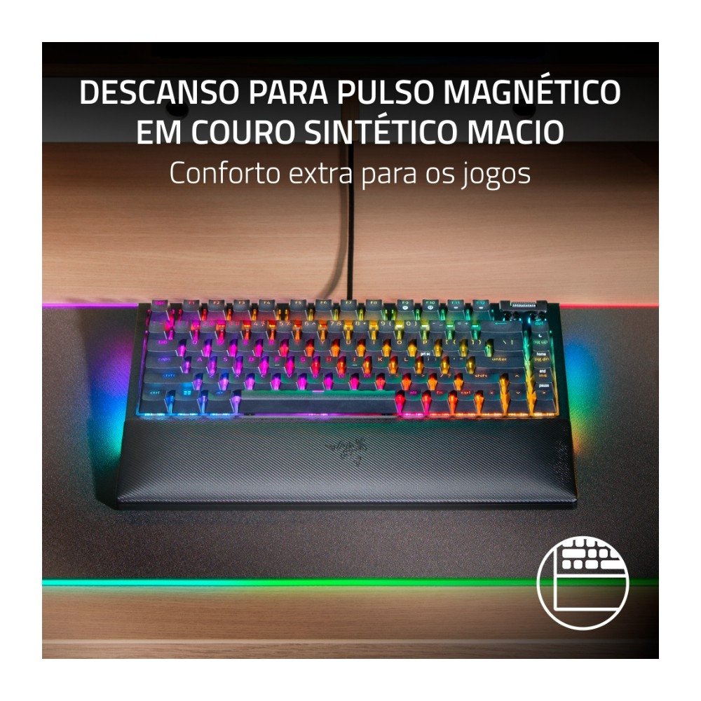 【新品未開封】Razer Black Widow V4 75% 【US配列】 Teclado Razer BlackWidow V4 75% RGB | KaBuM!