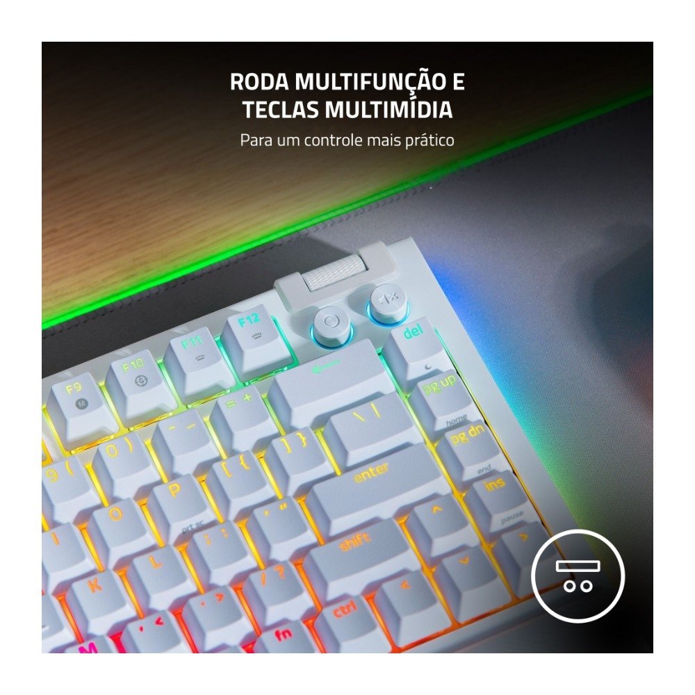 Teclado Gamer Mecânico ( Balão.info) V4, 75%, RGB, Hot-Swappable, Layout US, Branco - RZ03-( Balão.info - foto 5